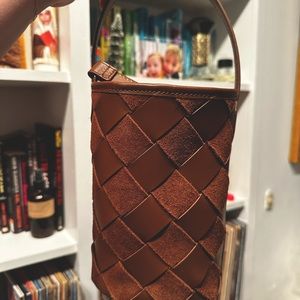 J.Crew woven leather bucket bag